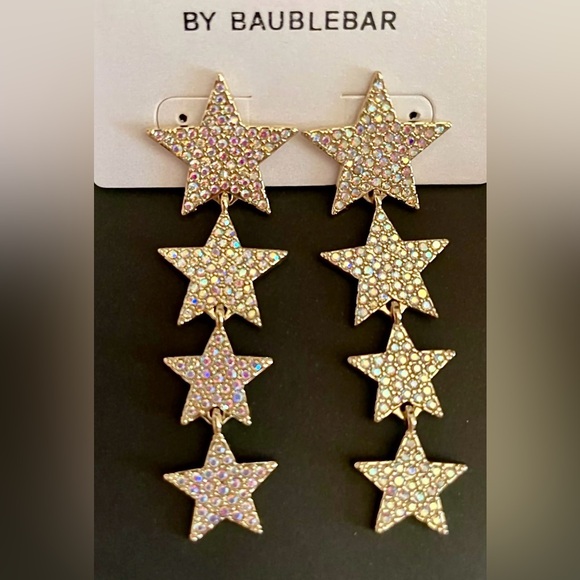Sugarfix by Baublebar NWT Gold Tone Shooting Star NICKEL FREE Earrings dangle - Picture 4 of 5